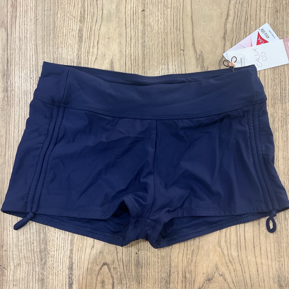 CALIA by Carrie Underwood Navy Swim Boyshorts